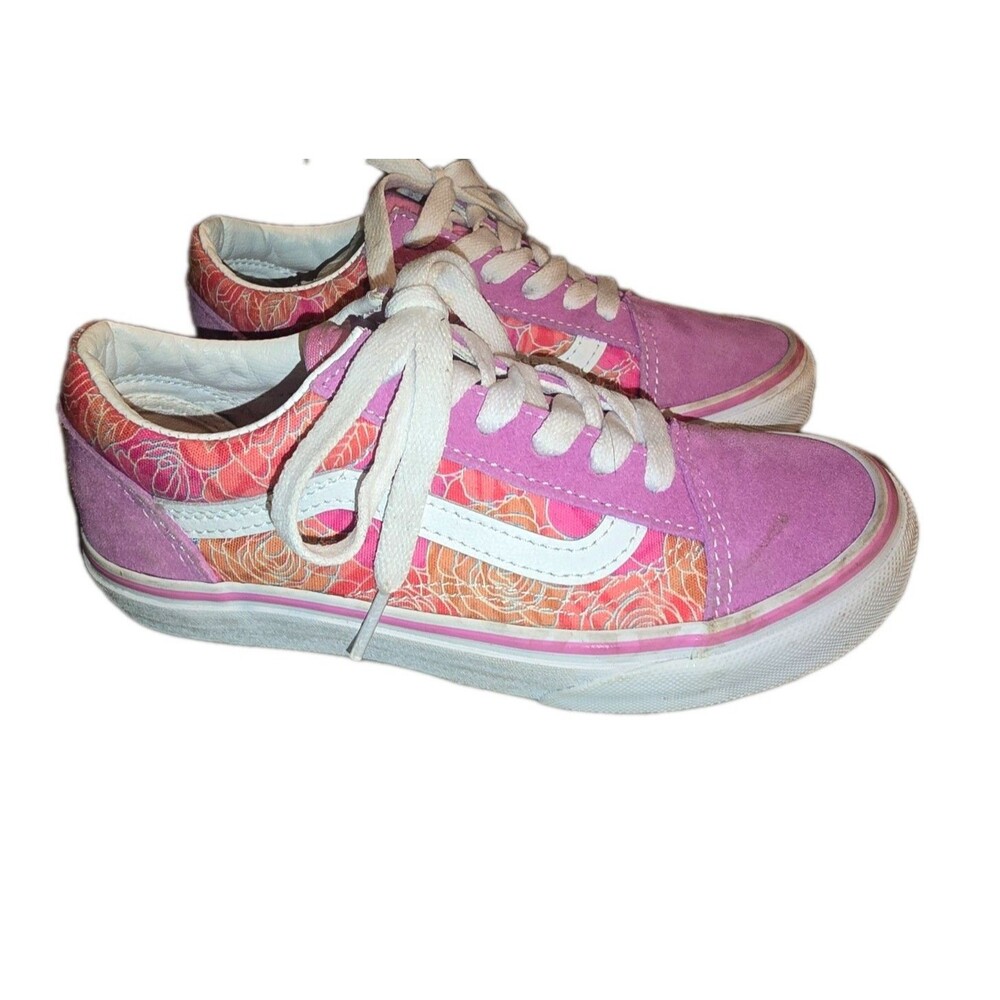 Vans Girls Old Kool-aid Rose Camo Suede Sneakers Floral Spring 2